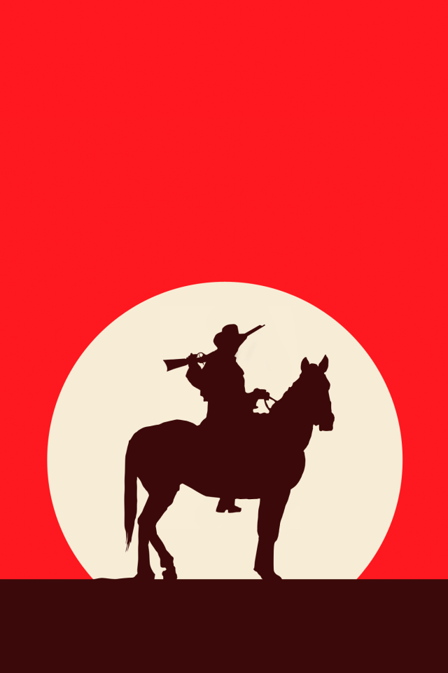 Силуэт ковбоя из игры Red Dead Redemption