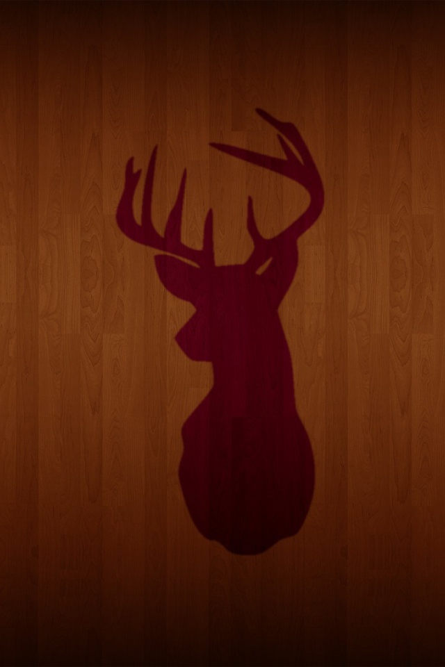 Силуэт оленя на паркете