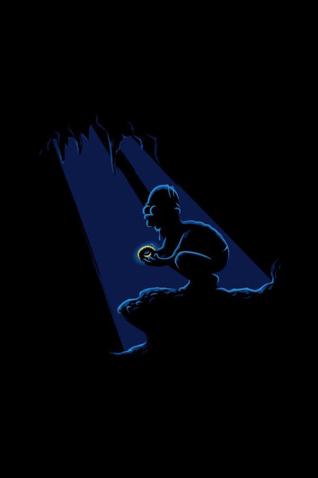 Силуэт Симпсона в ночи