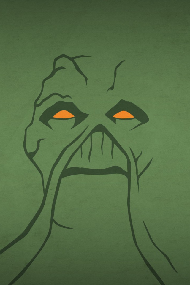 Зеленое Нечто, зеленый фон