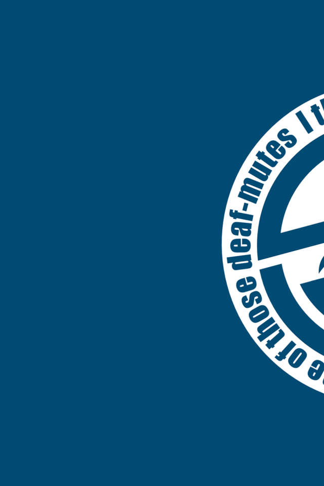 Символ аниме сериала Призрак в доспехах, голубой фон