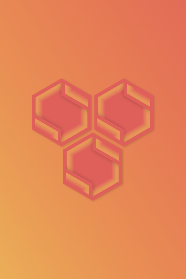 Символ соты на оранжевом фоне