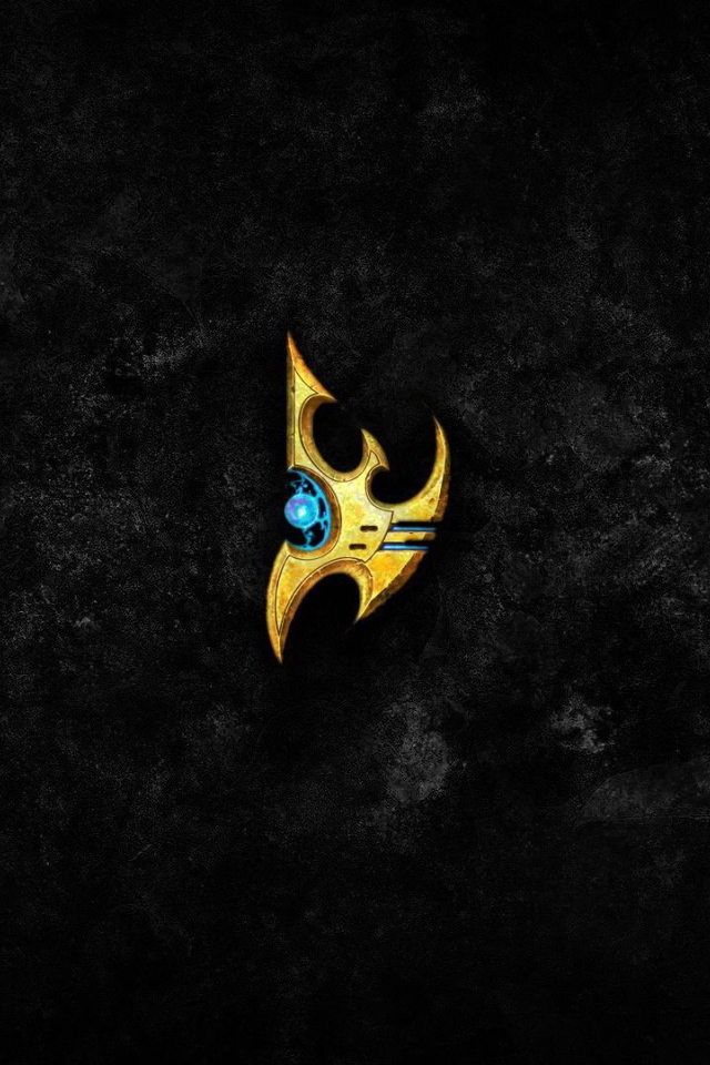 Символ из Starcraft II, черный фон