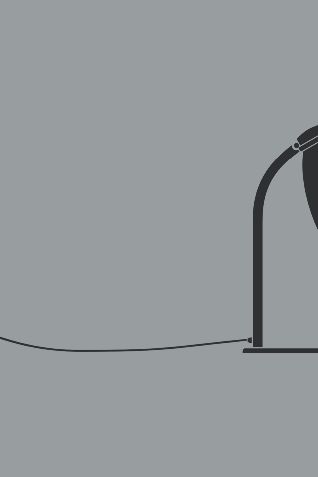 Настольная лампа, серый фон