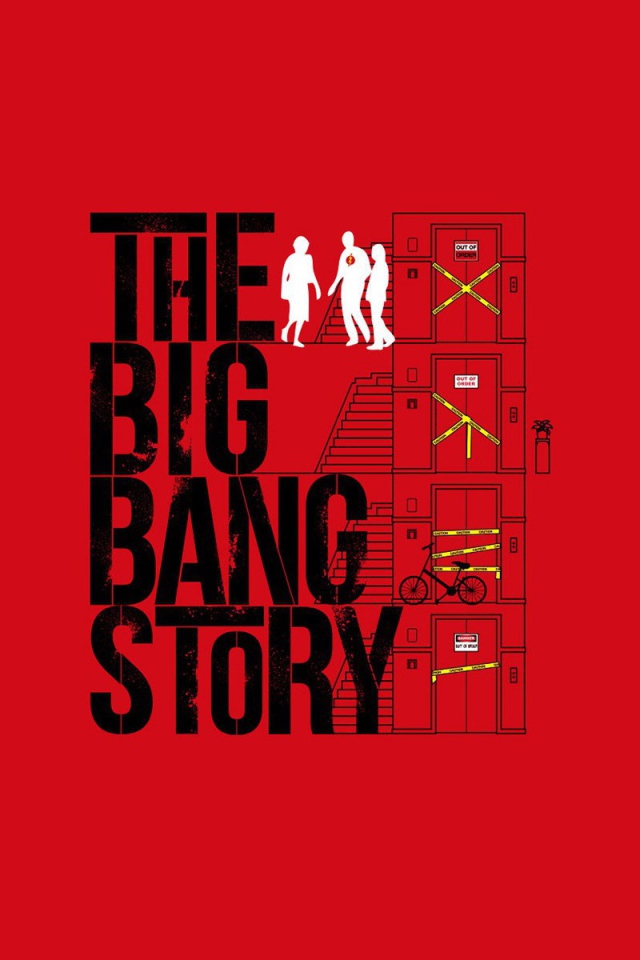 Теория большого взрыва, красный фон