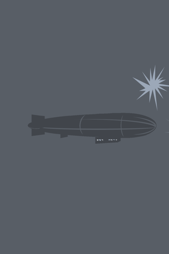 Дирижабль, серый фон