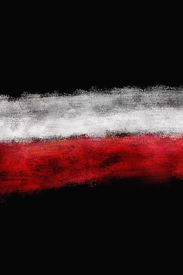 Цвета польского флага на черном фоне