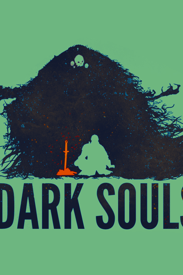 Игра Dark Souls, зеленый фон