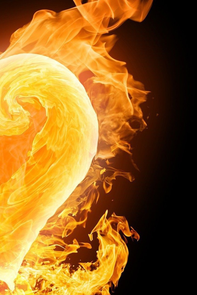 Сердце из клубов огня