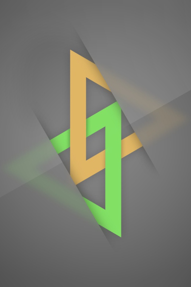 Пересечение треугольников, серый фон