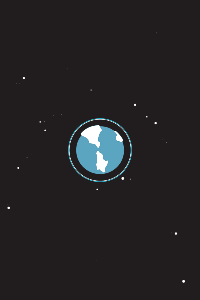 Земля среди звезд, черный фон