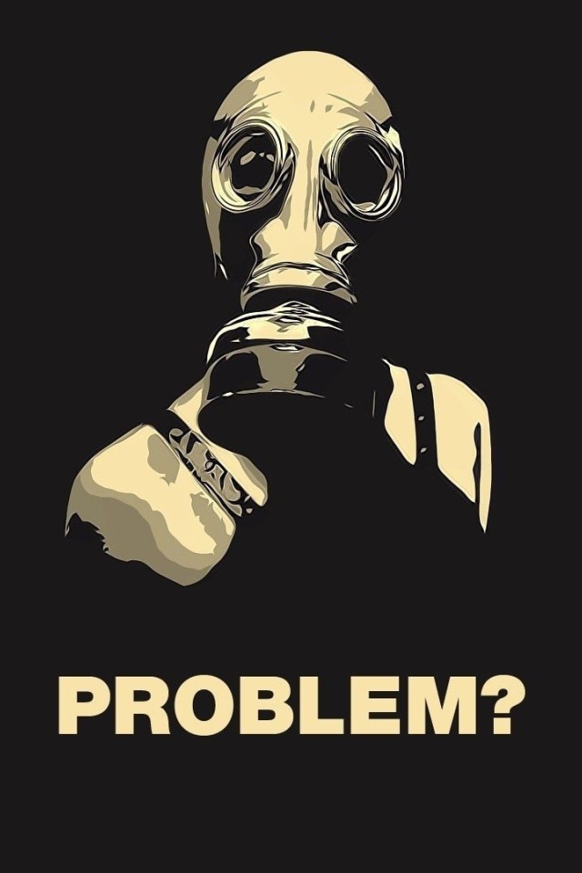 Человек в маске, черный фон