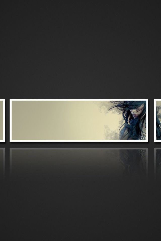 Модульная картина, серый фон