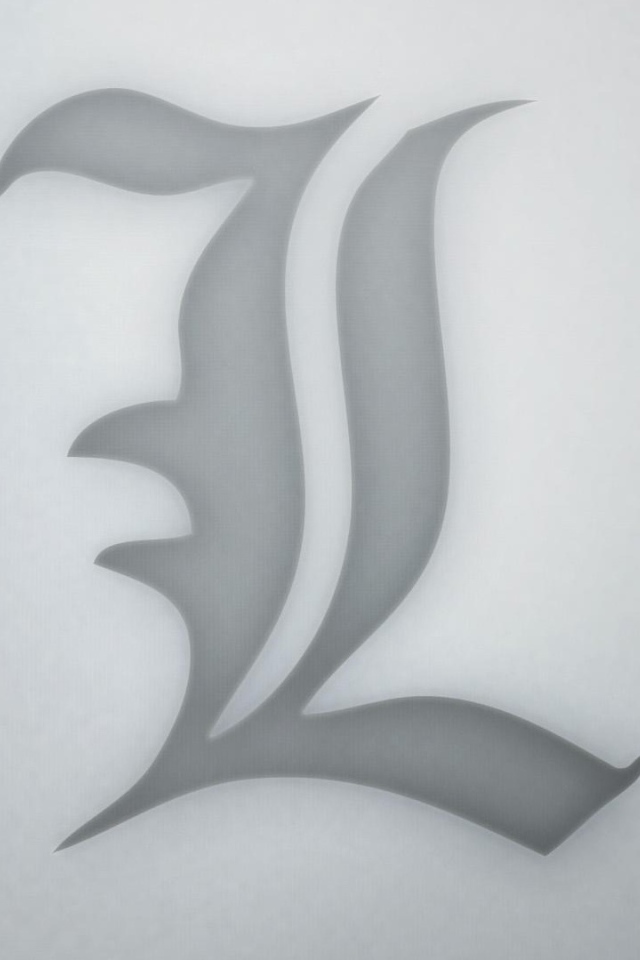 Символ аниме Тетрадь смерти, серый фон