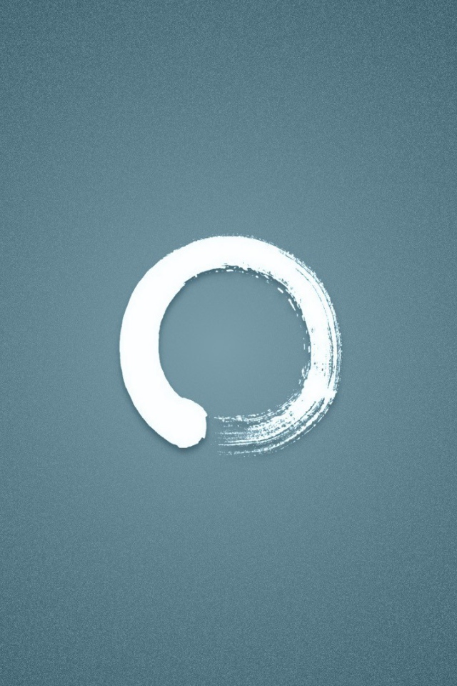 Белый круг на голубом фоне