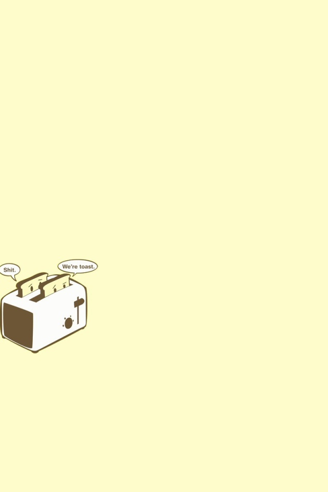 Тостер, бежевый фон