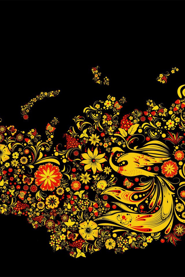 Традиционная роспись на карте России