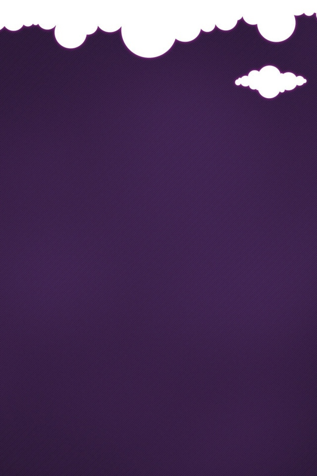 Белые облака, фиолетовый фон