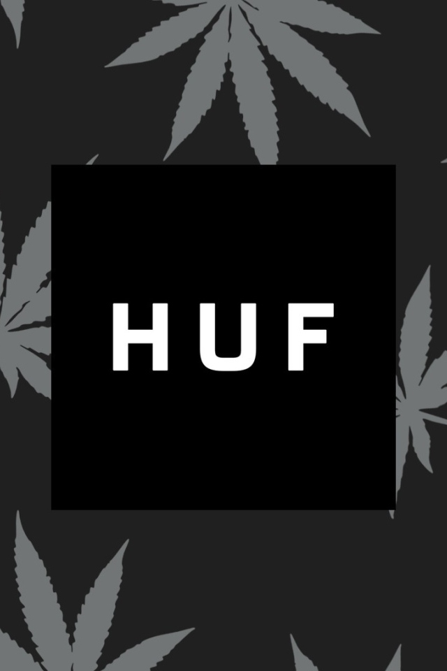 Бренд ХУФ на сером фоне