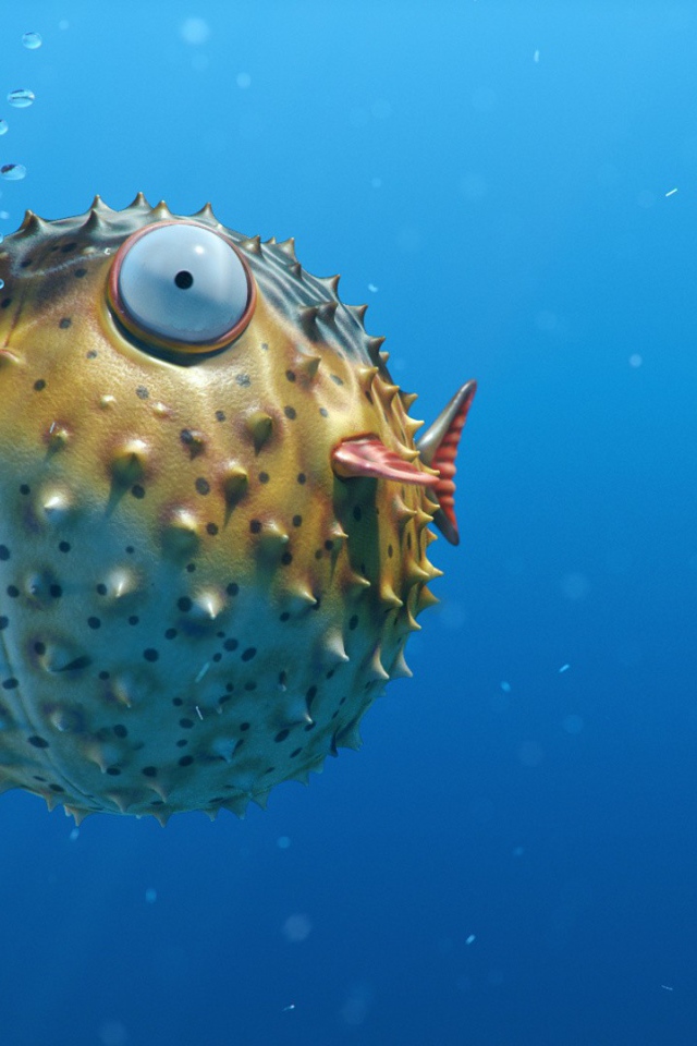Рисованный мультфильм Corky the Blowfish
