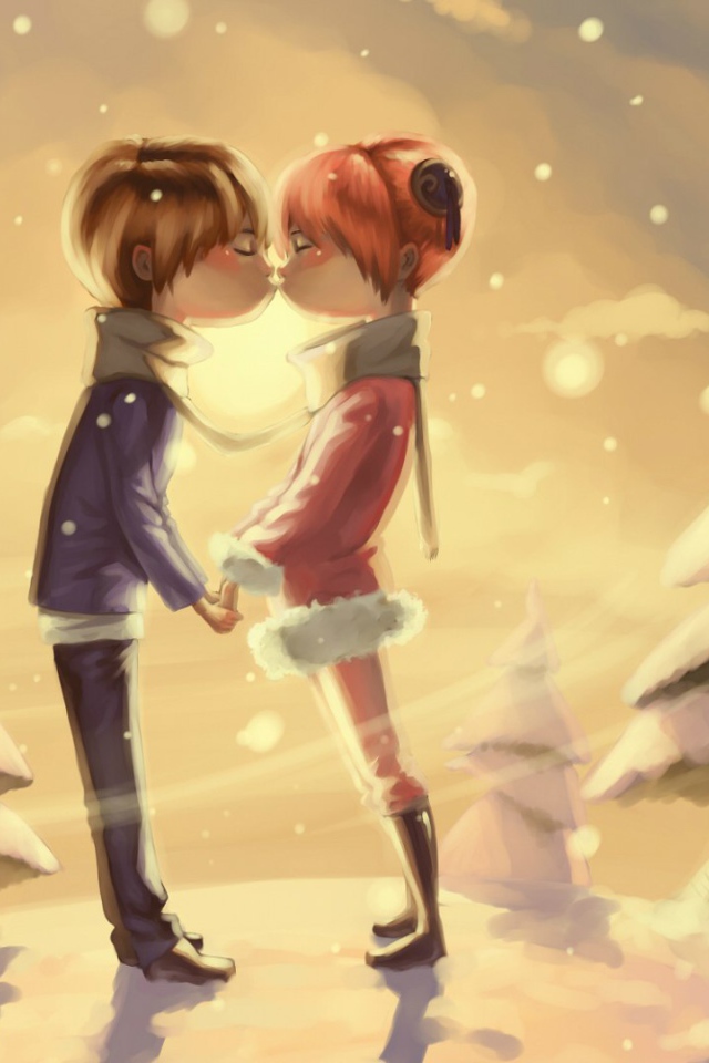 Мальчик и девочка в лесу