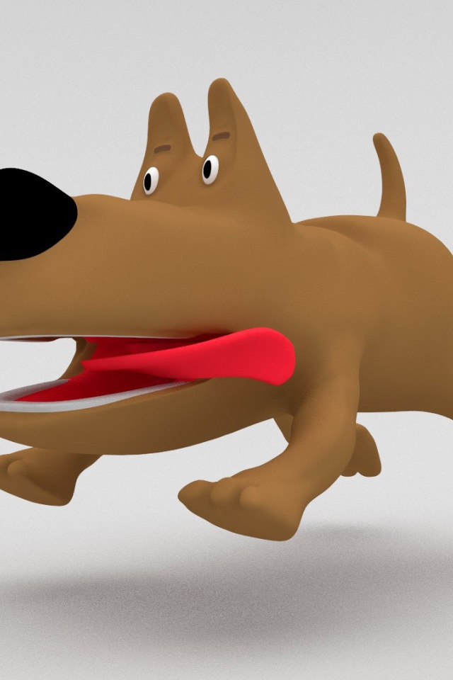 Коричневая собака из мультика