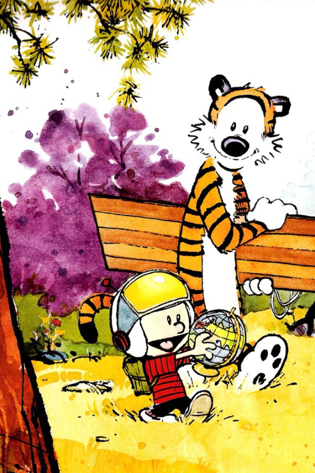 Кельвин и Хоббс идут гулять