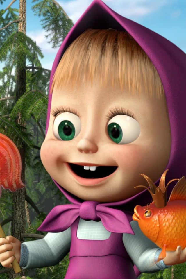 Леденец петушок для Маши, мультфильм Маша и медведь