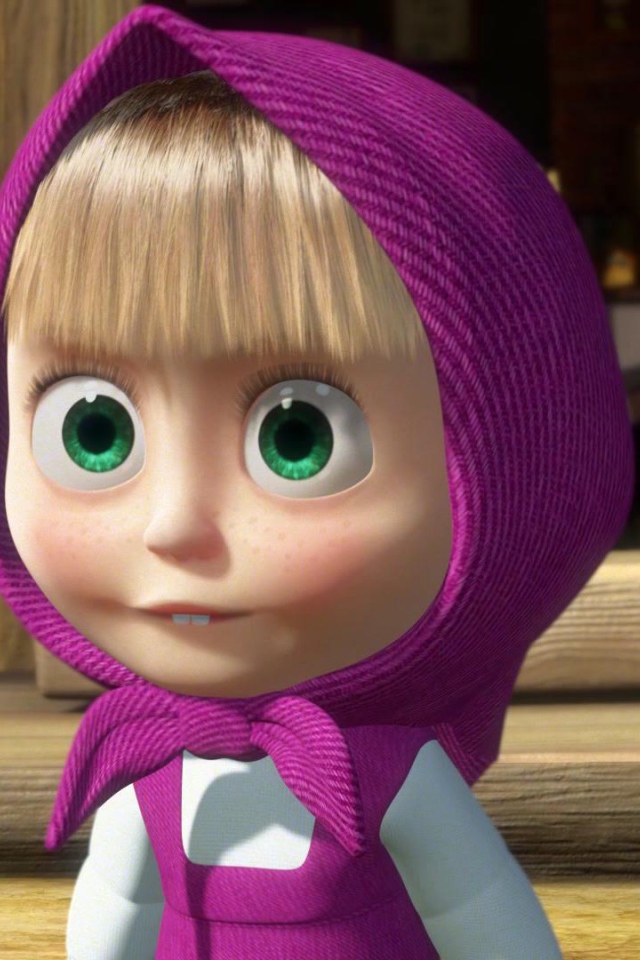 Милая девочка Маша, мультфильм Маша и медведь