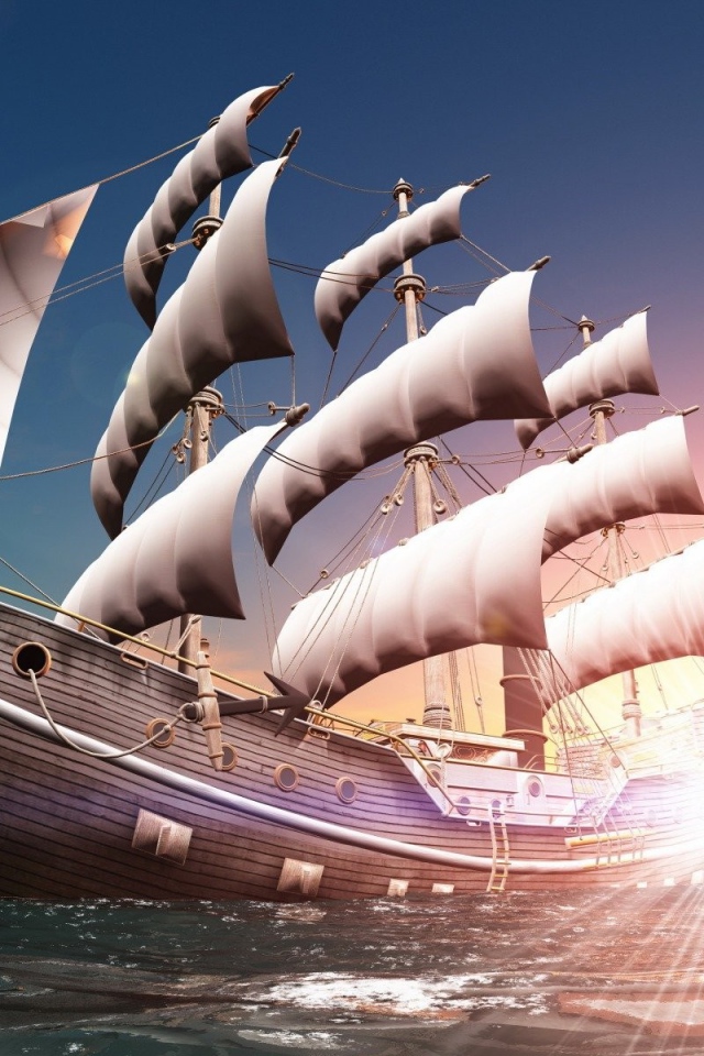 Парусник идет на встречу приключениям, мультфильм