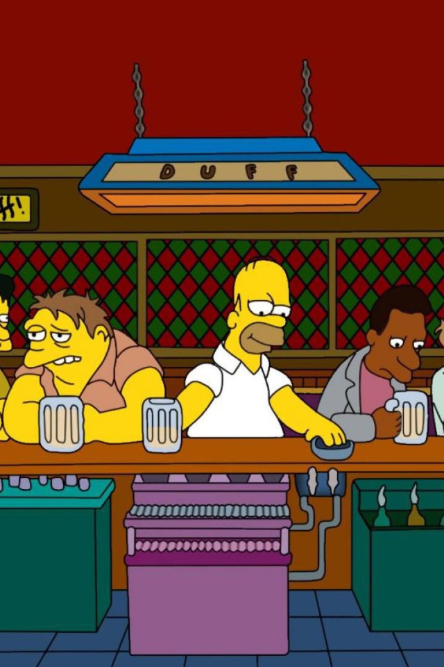 Гомер с друзьями в баре у Мо