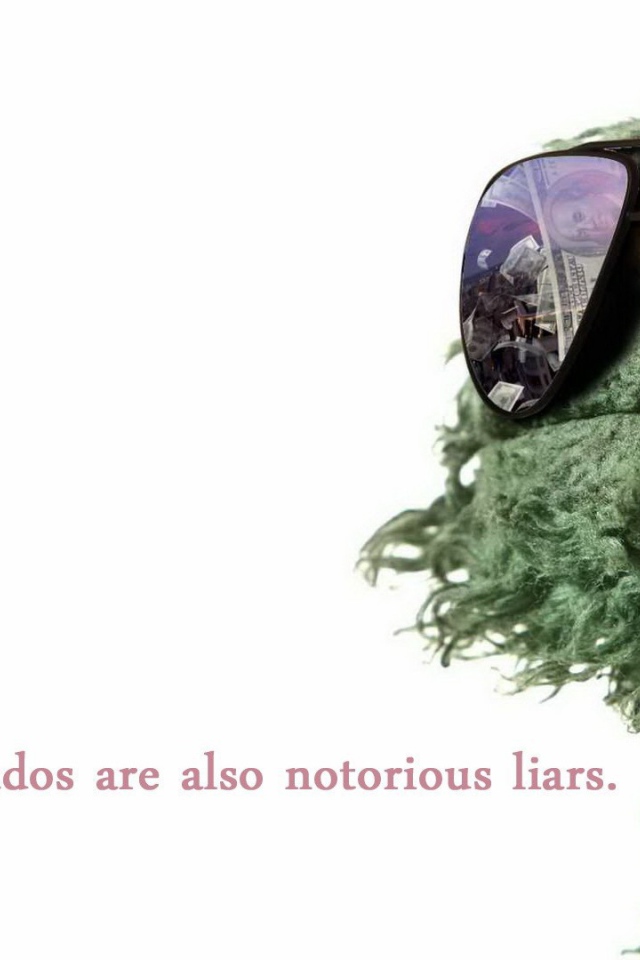 Оскар из Улицы Сезам в очках