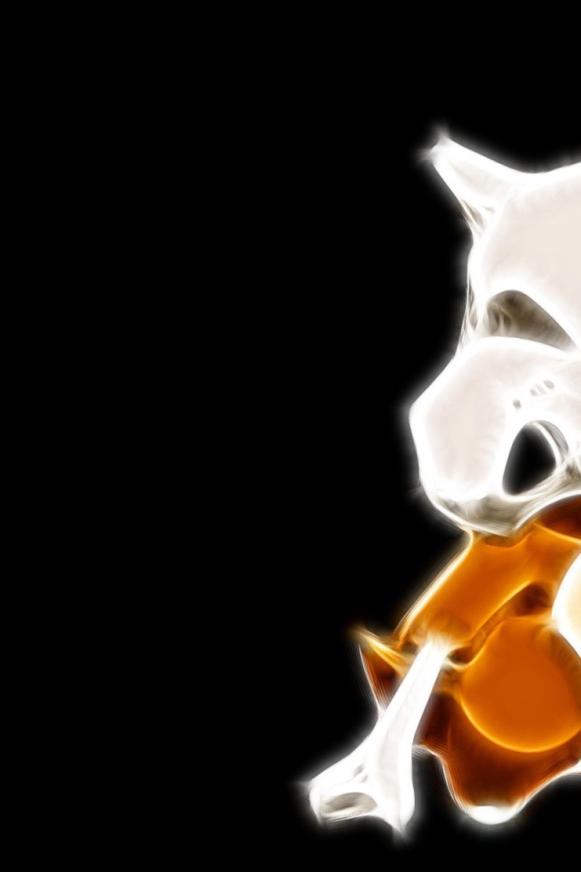 Покемон в маске черепа на черном фоне