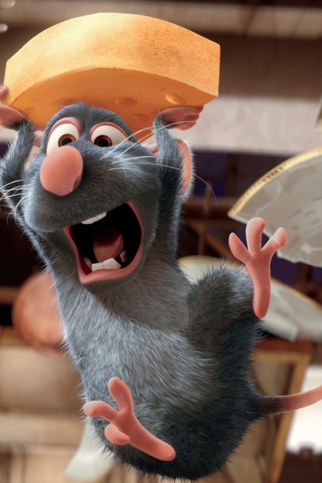 Крыс с куском сыра, мультфильм Рататуй