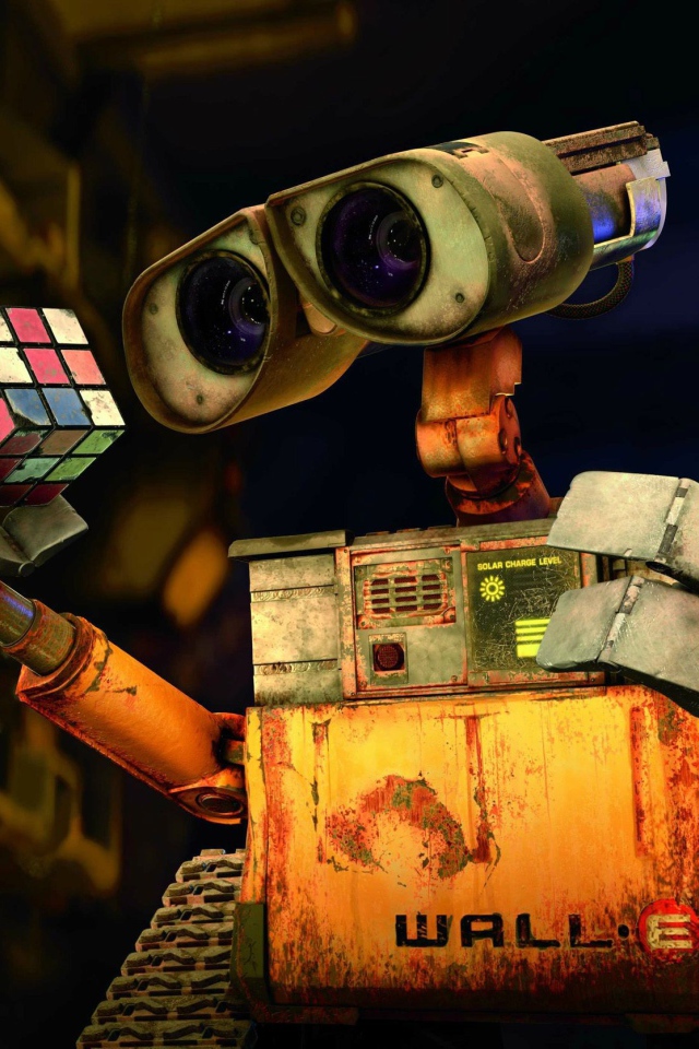 Кубик Рубика в руке WALL·E