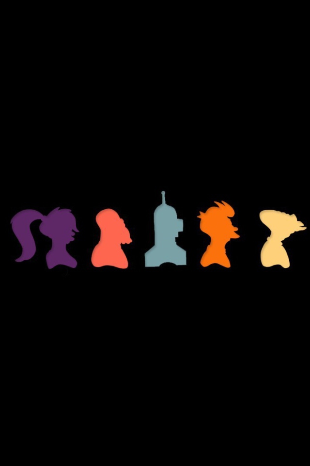 Силуэты персонажей Футурамы