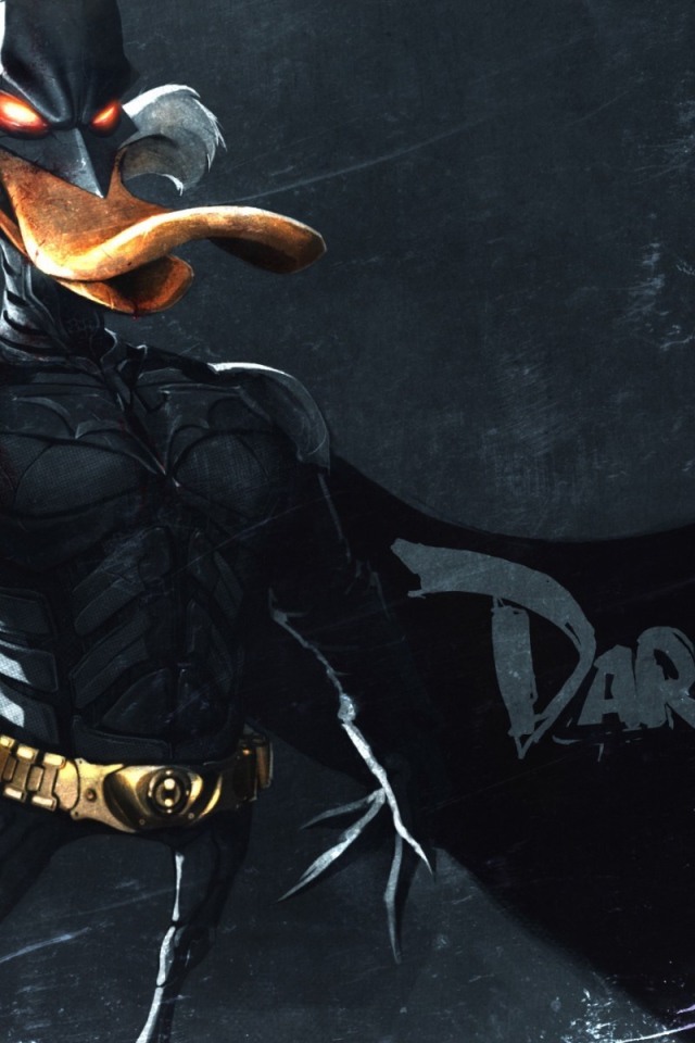 Утка супер герой Черный плащ