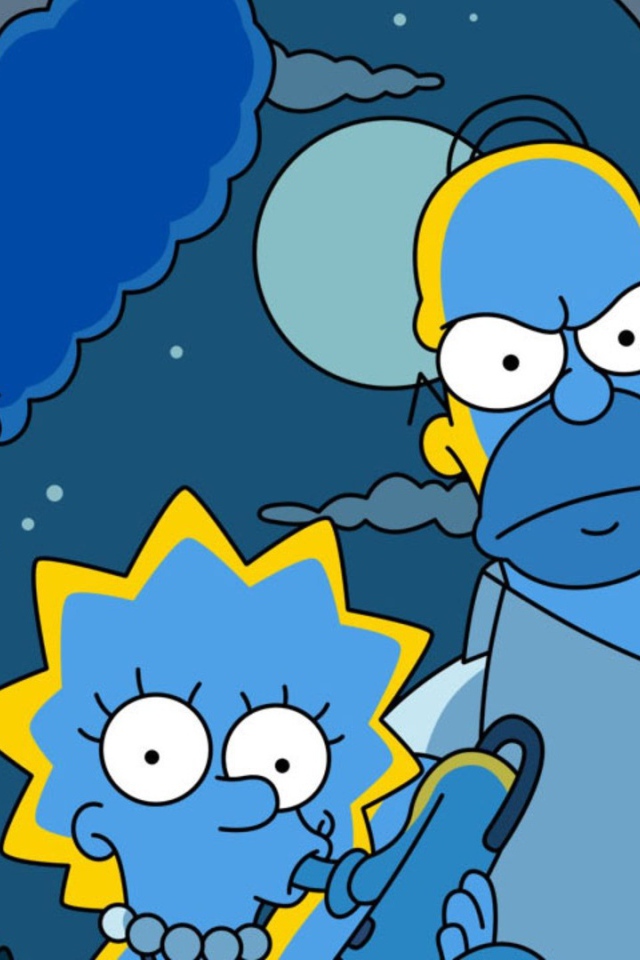 Симпсоны синего цвета