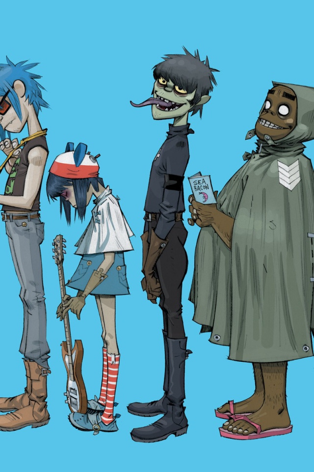 Зомби стоит в очереди, мультфильм