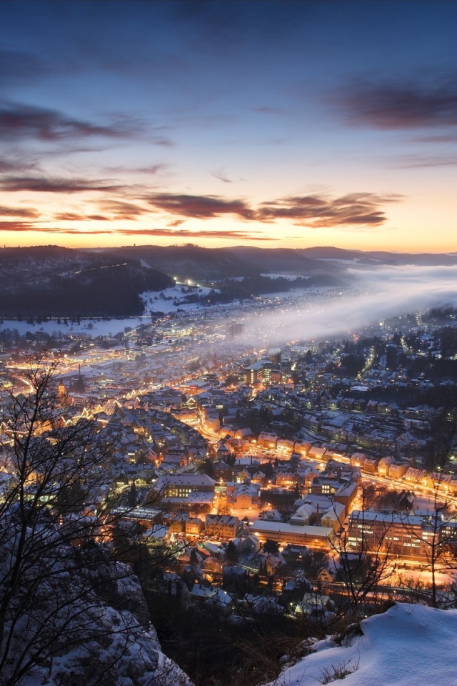 Небольшой город в Германии, зима