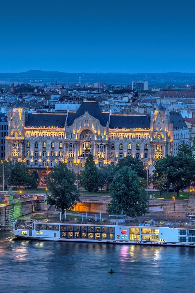 Красивый вечерний Будапешт, Венгрия