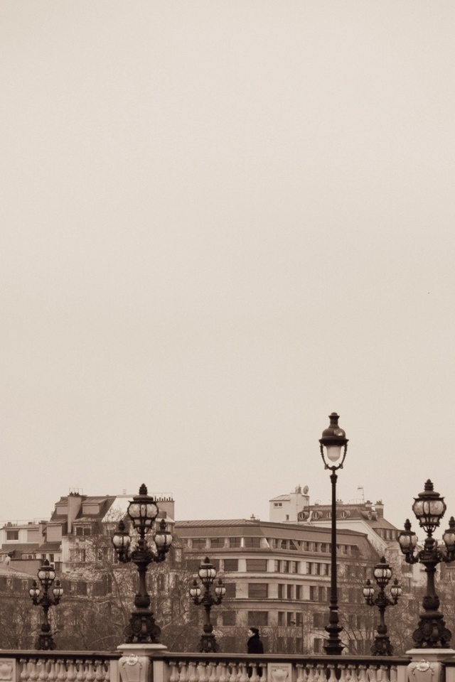 Черно белое фото Парижа