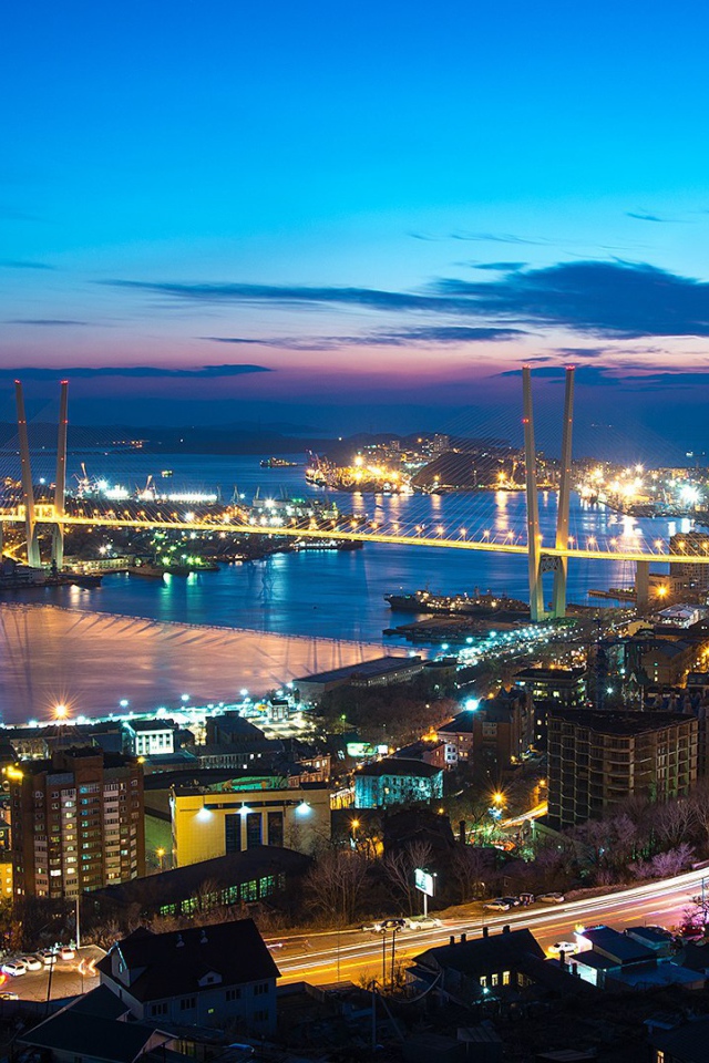 Ночь в городе Владивосток