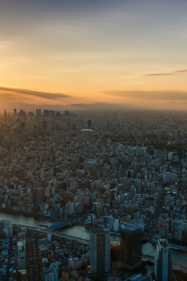 Панорама огромного Токио