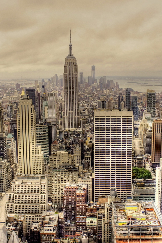 Панорама Нью-Йорка, фото HDR