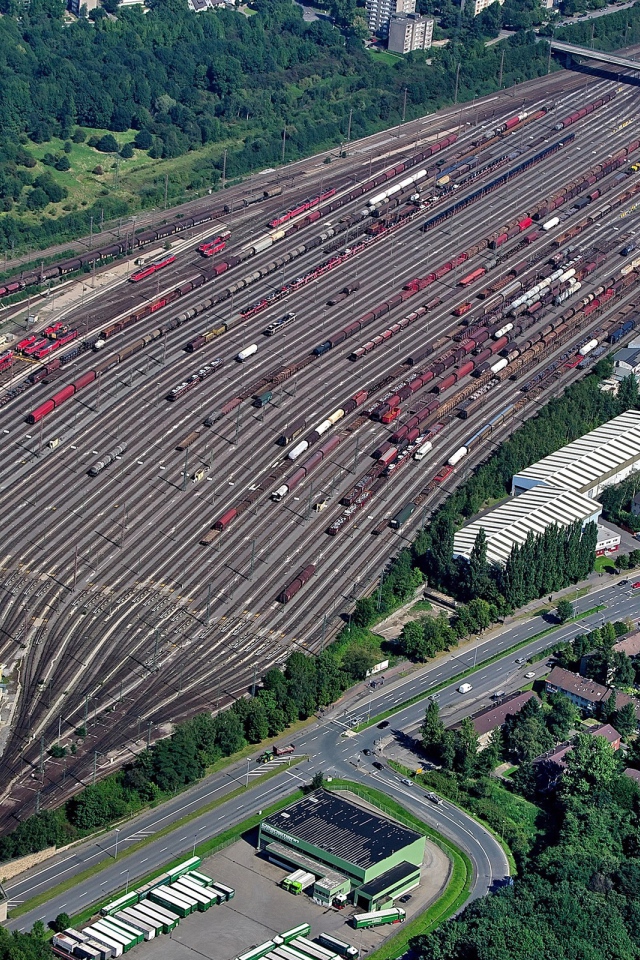 Фото сортировочной станции с высоты