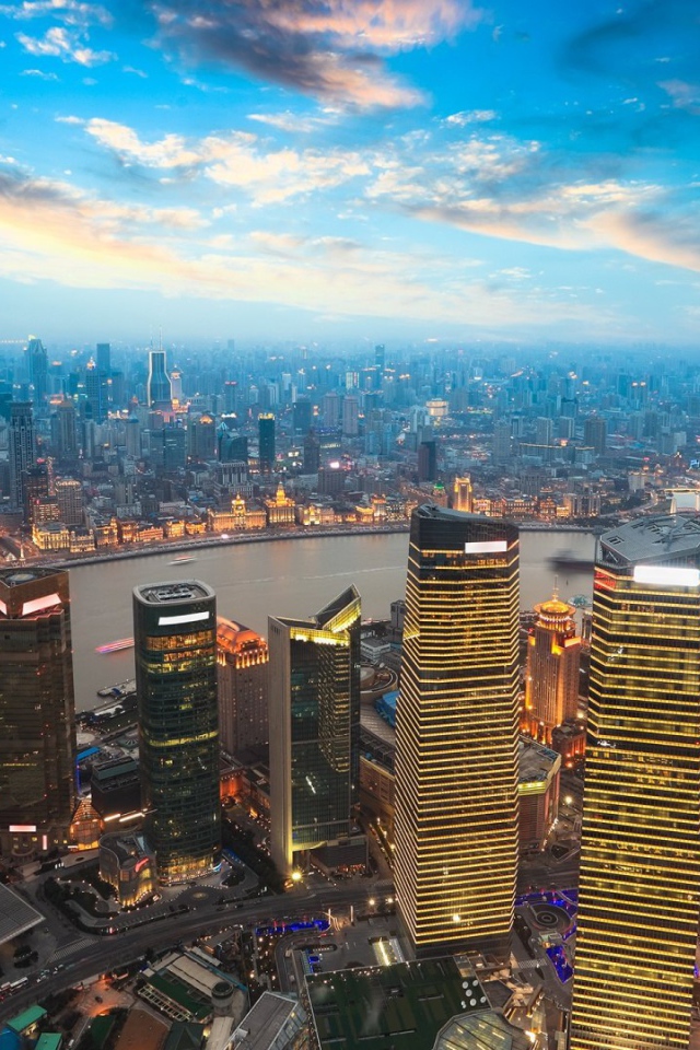 Красивый город Шанхай, Китай