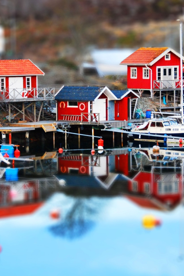 Порт в городке в Швеции