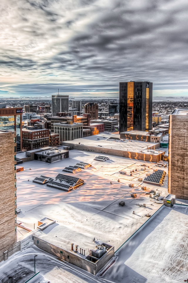 Спальный район города, HDR фото