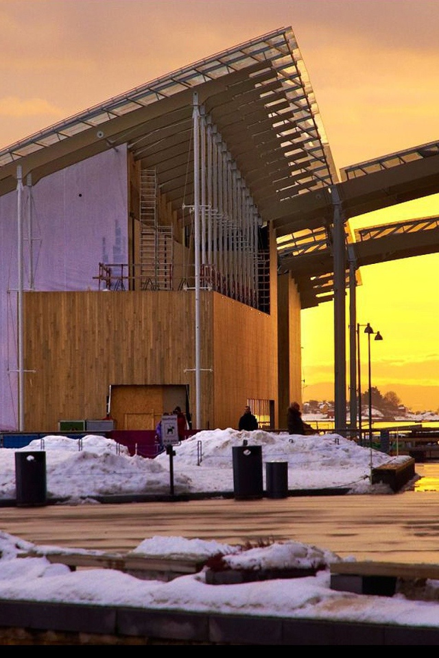 Необычное здание в Осло в Норвегии